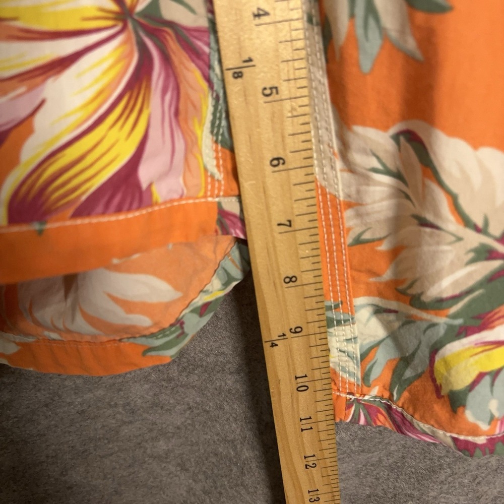 Polo Ralph Lauren Board Shorts Mens 38 Orange Floral Pockets 11" Inseam - Picture 7 of 9